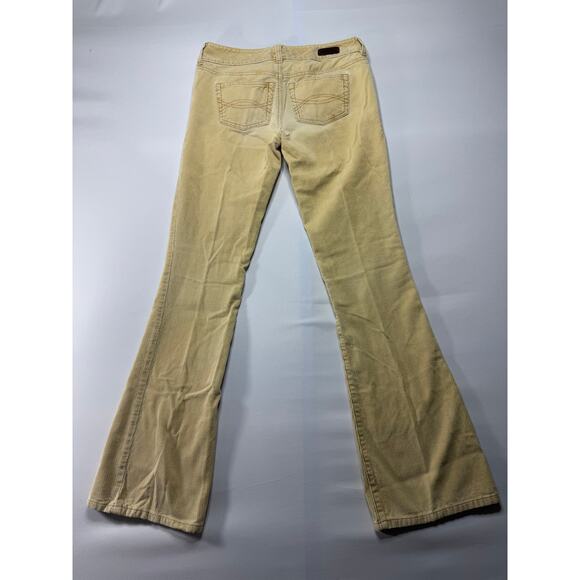 Abercrombie & Fitch Women's Flare Leg Tan Corduroy Pants - Size 0 (28x30) *READ* - Picture 2 of 7